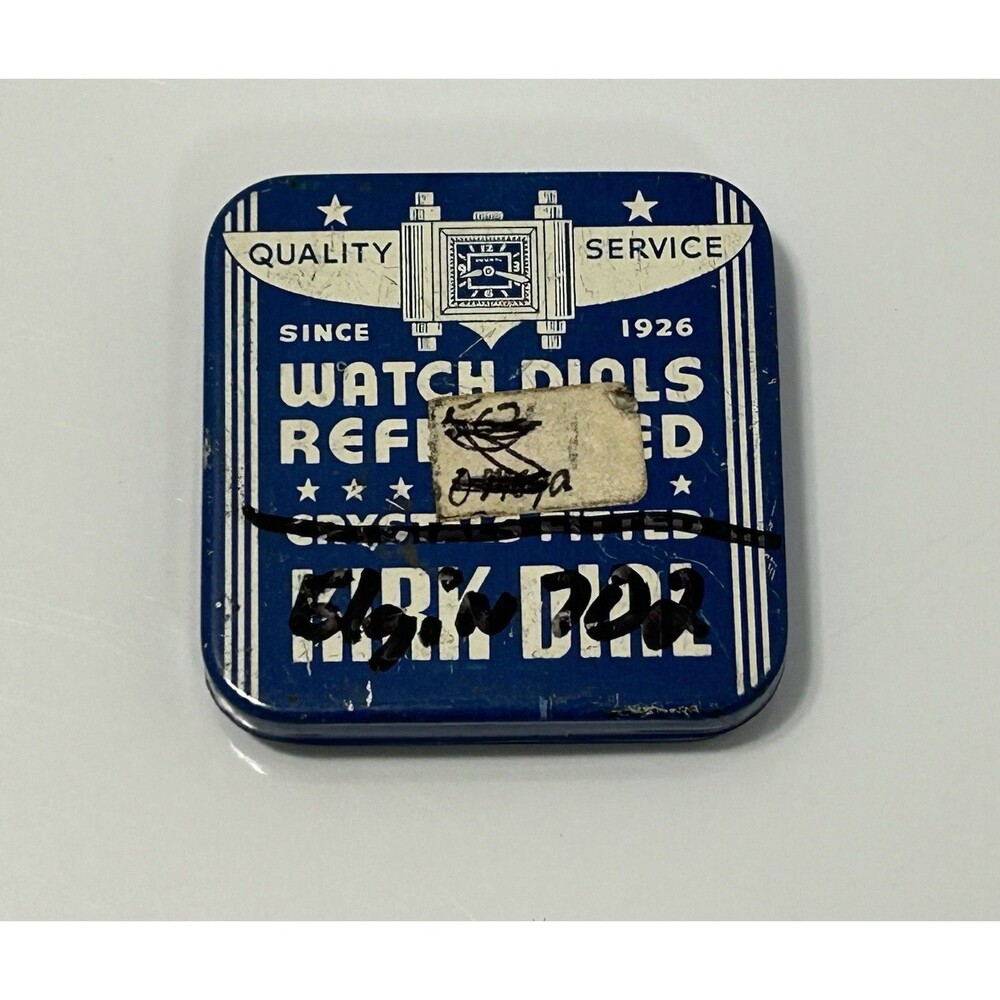 Vintage 1950s Kirk Dials Watch Refinished Dials And Parts Collectible Metal Tin